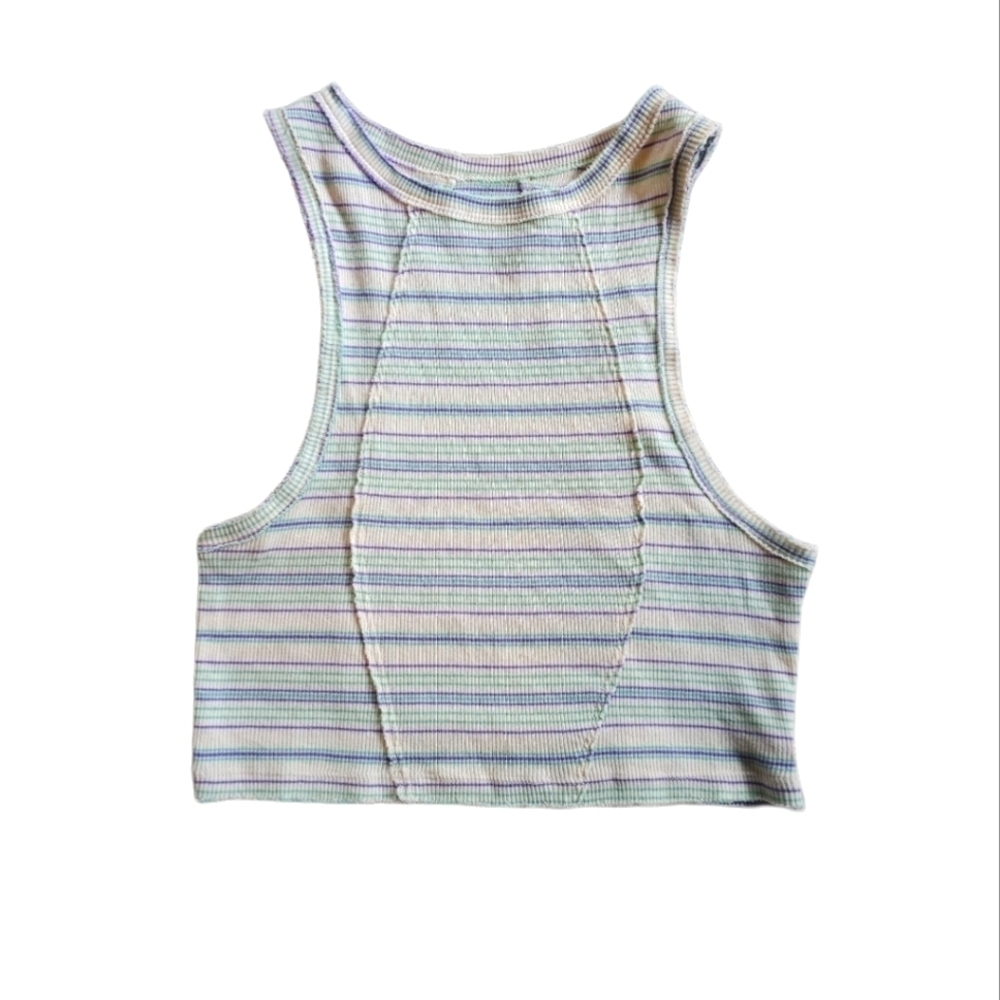 Urban Outfitters BDG Stripe Sleeveless Crop Tank Medium